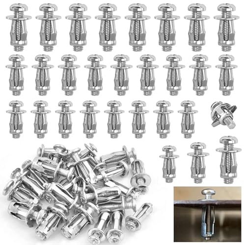 Pétalo Jack Nuts, 45 unidades – Tacos de metal con tuerca de expansión, para paredes delgadas, puertas huecas (M4, M5, M6)