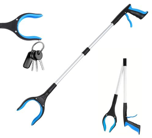 Korsaot Greifzange für Senioren 82 cm – Faltbare Greifhilfe mit Magnet, Leichter Greifer für Müllsammlung, Garten & Haushalt, Handgreifer für ältere Menschen