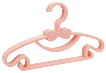 BIBTOO Barnklädhängare 10 delar torkställ plast barn småbarn babykläder kapphängare (rosa)