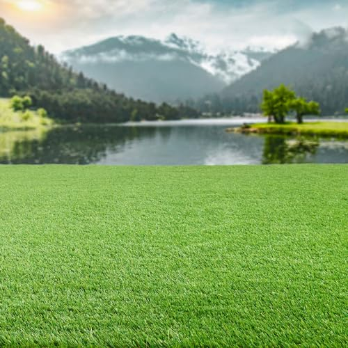 Steffensmeier Kunstrasen Highland | Sonnenstunden: 25.000 | 35 mm | Outdoor | Meterware | wasserfest | Grün, Größe: 300x600 cm
