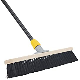 Novaliv Escoba de polvo fino con mezcla de crin, 100 cm, con mango telescópico, escoba para taller, gran espacio