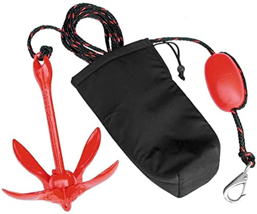 Kayak Anchor Kits Portable Folding Anchor Buoy Kit Canoe Kayak Raft Boat Sailboat Fishing 3.5 lbs Marine Rope Complete Folding Grapnel Anchor Kit for Small Boats