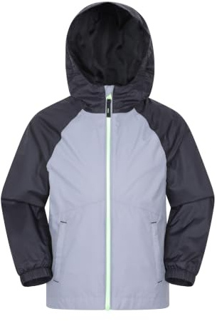 Mountain Warehouse Torrent II Kids Waterproof Rain Jacket Alloy Grey (Lightweight) Kids Size 9-10 Years