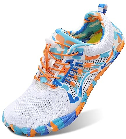 Unisex Womens Mens Water Shoes for Women Men Barefoot Aqua Shoes Swim Shoes Women Men Beach Shoes Women Men’s Women's Hiking Shoes Mens Womens Hiking Sandals Women Men White/Fusion 6.5 W/5 M