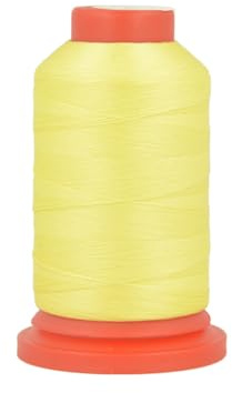 MDC Lot de 3 bobines Fil Mousse Polyester 1000m fabriqué en France pour surjeteuse Jaune Vert