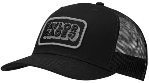 TaylorMade Lifestyle Retro Trucker Cap, 2024 Black