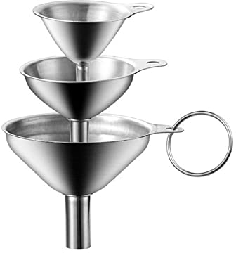 TREGOO Trichter 3pcs Stainless Steel Cone Funnel Pour Oil Wine Liquid Hopper Kitchen Home Tool Kitchen Tools & Gadgets Durable Mini Funnel