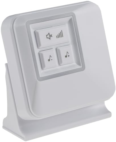 ChiliTec Funkklingel Türklingel Empfänger Batteriebetrieb für Pilota Porta 39 Melodien Funktürklingel Zusatz Ersatz Funktürgong Zusatz Erweiterung Weiß