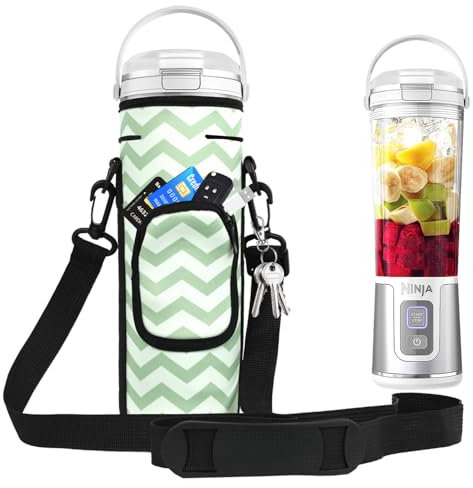 AF-WAN Étui de rangement portable avec bandoulière pour mixeur sans fil Ninja BC151EUBK/BC151EUNV/BC151EUCR/BC151EUEM/BC151EUPR/BC151EUWH Blast, portable, 530 ml (gris blanc)