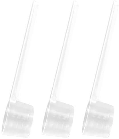XPEX 3 Pezzi Cucchiai Dosatori in Plastica, Cucchiaio Dosatore 5 g, 5 g misurino grammi,5g misurino proteine,Grammi Misurino Misuratore di Proteine ​​del Caffè in Polvere (Colore Trasparente)