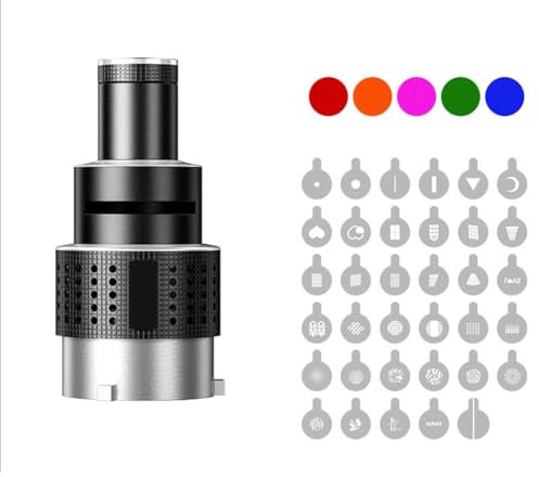 Celabie Photograph Flash Snoot Conical Lens Video Modelling Shape Photo Studio Light Kit with Optical Spotlight Lens 35 Gobos