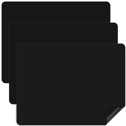 Luxeu Alfombrilla de Silicona Negro, 3 Piezas 40 * 30cm Tapete Silicona para Resina Epoxi, Antiadherente y Reutilizable, para Manualidades, Fundición de Joyas, Moldeo de Resina