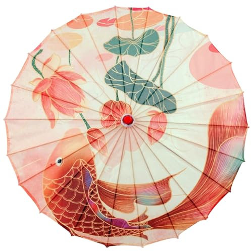 Parapluie japonais 32 pouces en papier huilé Parapluie classique chinois for femmes Parapluie de danse Parasol avec os de bambou for costumes Prendre des photos Style1 Parapluie en papier/3237