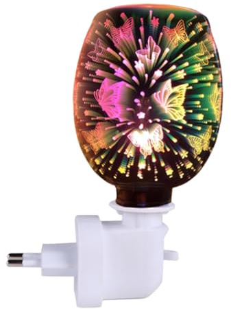 BESPORTBLE Lámpara Quemador Aromática Eléctrica para Cera y Aceites Esenciales sin Humo, Difusor Decorativo para Uso en Dormitorio y Aromaterapia Hogareña