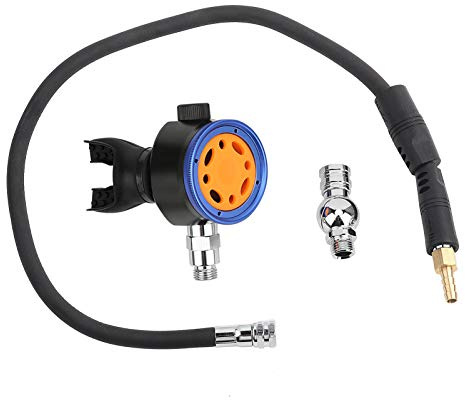 GUOHOQIX Equipo de Buceo con válvula de respiración, regulador de Snorkel de Segundo Nivel de Metal con Conector Universal