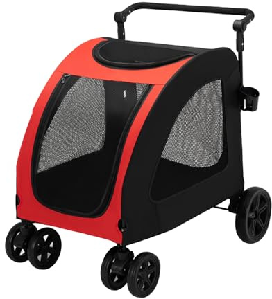 Stroller for Dogs | Folding Dog Carrier Stroller | Lightweight Cat Pet Carriers with Wheels, Travel Carriage for Small Medium Large Dogs Cats, up to 88Lbs