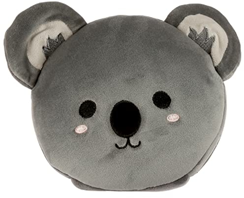 Puckator Relaxeazzz Adoramals Koala Round Plush Travel Pillow & Eye Mask - Sleep Eye Mask Masks - Kids Travel Accessories For Sleeping Airplane - Flight Plane Neck Pillow Pillows
