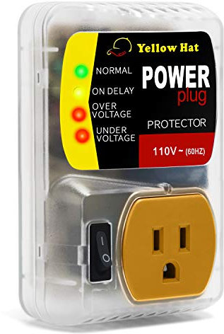 Surge Protector,Voltage Protector for Home Appliance, Voltage Brownout Outlet 110V 15A 2200 Watts Black