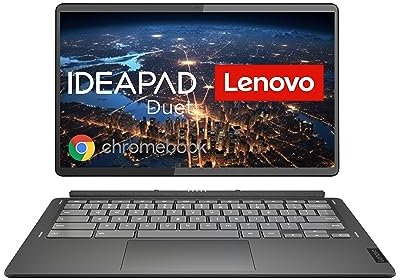 Lenovo Chromebook IdeaPad Duet 5 2-in-1 Tablet | 13,3 Full HD Touch Display | Qualcomm Snapdragon 7c Gen 2 | 8GB RAM | Qualcomm Grafik | QWERTZ | grau | inkl. Lenovo USI Pen, dunkelgrau, inkl. Stift