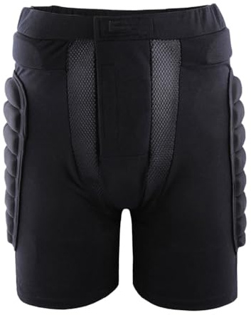 BESPORTBLE Trainingsshorts Kindershorts Schiebeshorts Hose Hüftschutz Kurz Gepolsterte Kurze Skihose Hockeyhose Skijupon Gesäß Skihose Liner Skianzug Rollschuhlaufen Schwarz Kind