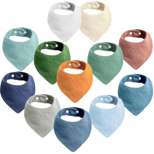 SLOSH Lätzchen Baby Für Neugeborene Babylätzchen Jungen Mädchen Unisex Set Druckknopf (Multicolore)