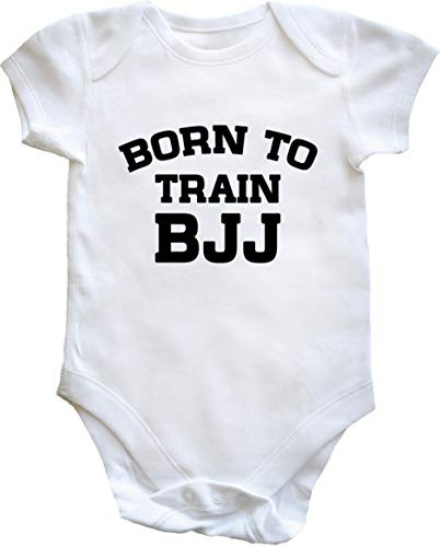 Hippowarehouse Born to train bjj baby vest bodysuit (short sleeve) boys girls
