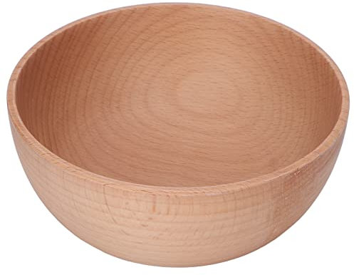 Otufan Bol de Service en Bois Bol à Salade, Bol Rond en Bois Bol à Fruits en Bois résistant à la Chaleur et au Froid pour Servir la Salade, la Sauce aux Fruits, la collation, Les (S)