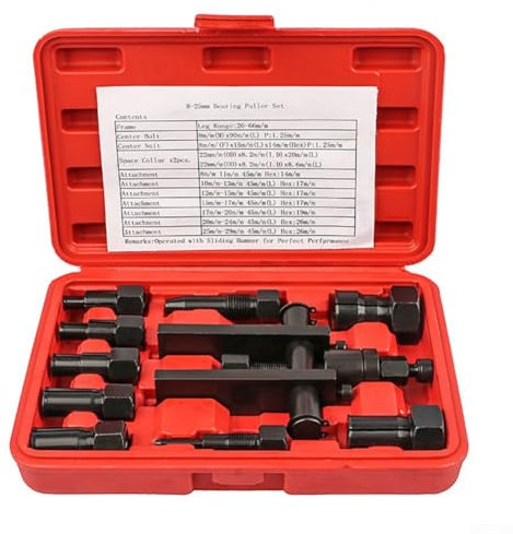 Gbtdoface 10pcs Blind Bearing Puller Set,Motorcycle Inner Bearing Extractor Kit,Bearing Puller Motorcycle Bearing Removal Tool Puller With Box Set