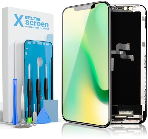 GULEEK Écran pour iPhone X 5,8 3D Tactile LCD Ecran Di Remplacement Vitre Tactile avec Kit de Réparation
