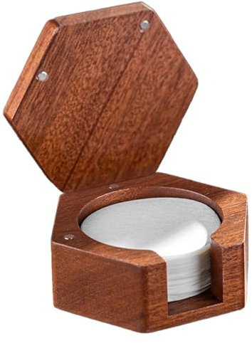 Generic Espresso Paper Filter Holder - Wooden Coffee Filter Holder, Rustic Farmhouse Design, 51Mm, 53Mm, 58mm, 1 Count, Color A, Compatible with Coffee Maker