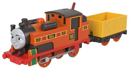 Thomas & Friends Motorized Toy Train, Classic Nia Battery-Powered Engine & Cargo Car, Storytelling Play for Preschoolers