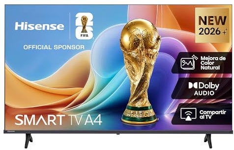 Hisense 40A4S LED-TV, 40 Zoll (102 cm), Full HD, Smart TV, VIDAA, Dolby Audio & DTS HD, WLAN, Bluetooth, randloses Design, Schwarz