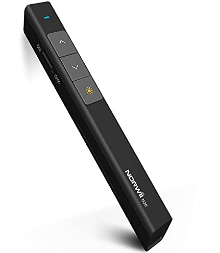 NORWII N26 Presentation Clicker 330FT/100M, 2.4GHz Wireless Presenter PPT Clicker for PowerPoint Remote Presentation Pointer Computer Clicker