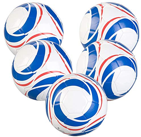 Speeron trainingsfussball: 5er-Set Trainings-Fußball aus Kunstleder, 22 cm Ø, Größe 5, 440 g (Fußball-Spielbälle, Wettspielbälle, Volleyball)