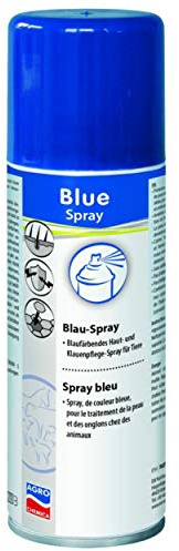 Kerbl Spray blu Spray colorante blu per la cura della pelle e degli zoccoli per animali, 200 ml/bomboletta spray.