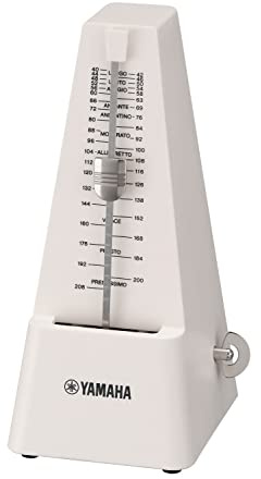 Yamaha MP-90IV Metronome Ivory Classic Triangular Pyramid Style Matte Finish for Fingerprint Resistance, Spring Drive