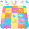 KOKOBOX Puzzlematte Kinder M-25PZ 30x30cm Spielmatte Baby Kinder Krabbeldecke Turnmatte Kinder Teppiche Krabbelmatte Baby Buchstaben Lernen Spielteppich Junge Tatami Kinder Eva Dinosaurier
