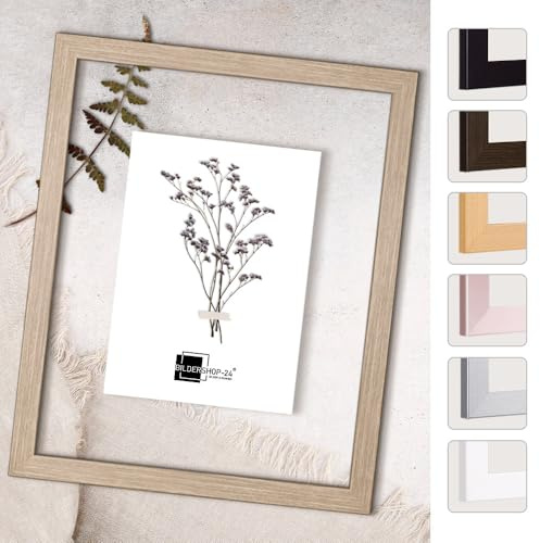 Bildershop-24 Telaio in vetro doppio con doppi vetri, Monza in Rovere Sonoma (decoro) 40x40cm con vetro acrilico, cornice per quadri con doppi vetri