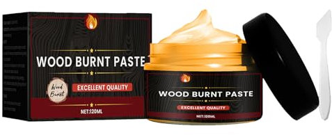 GNAUMORE Pâte à Brûler Le Bois,Pate Combustible Fondue,Pâte À Bois Brûlure D'artisanat en Bois,Pâte Torche Brûlante,DIY Soudé Pâte à Brûler Le Bois,Pâte à Brûler pour L'artisanat du Bois 120ML