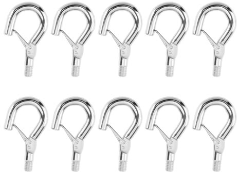 eMagTech 10 Ganchos Tornillo M4 con Hebilla de Resorte para Colgar Aptos para La Mayoría de Componentes Acoplamiento con Roscas Internas Métricas.