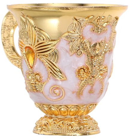 BESTOYARD Copa de Metal Vintage para Ceremonias Taza Mini Alta Resistente para Vinos y Licores para Rituales Religiosos