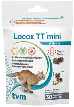 TVM Locox TT Mini | 30 st | Kosttillskott för små hundar och katter | För ledfunktionsstöd | Kan bidra till att upprätthålla broskhälsa