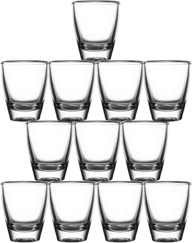 aghoer shotglas glas, klart glas av skottglas, transparenta shotglas, familj, för semestergatheringar, barer, 12 stycken, 35 ml