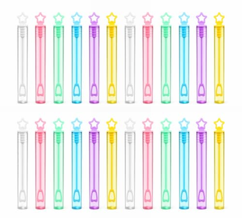 Pack of 24 Mini Bubble Sticks Star Soap Bubbles Wedding