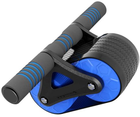 SHINEOFI Appareil de Fitness en Abs et Caoutchouc Rouleau D'entraînement Abdominal Automatique Retour Automatique pour Brûler Graisses, Adapté à L'entraînement D'endurance