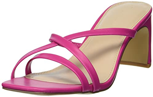 The Drop Amelie Sandales à talon et bout carré pour Femme, Rose Incandescent, 35.5 EU