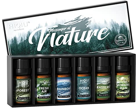 HIQILI Nature Fragrance Oil 6x10ml, Scented Oil for Candle Scents Soap Making & Diffuser, Essential Oils Set for Soy Candles Slime Home Car Aromatherapy, for Men Women Halloween Thanksgiving