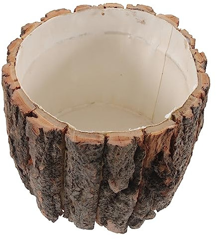 SUPVOX Vaso Di Fiori in Legno Naturale, Fioriera Rustica Per Piante Piccole Da Interno Ed Esterno, Contenitore in Legno Da 14 Cm, Decorazione Per Matrimoni e Regalo Ecosostenibile
