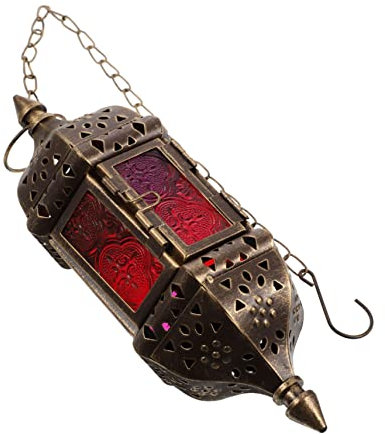 PRETYZOOM Kerzenhalter aus Schmiedeeisen im europäischen Stil Kerzenständer Teelichthalter Sechskant-Kerzenlaternenhalter Ornament Hochzeitsdekorationen Retro-Kerzenhalter