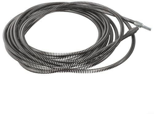 HEIBTENY Spirale de nettoyage de tuyau - Perceuse électrique - Ressort - Nettoyeur d'évier - Outil pour lavabo, baignoires (8 mètres)